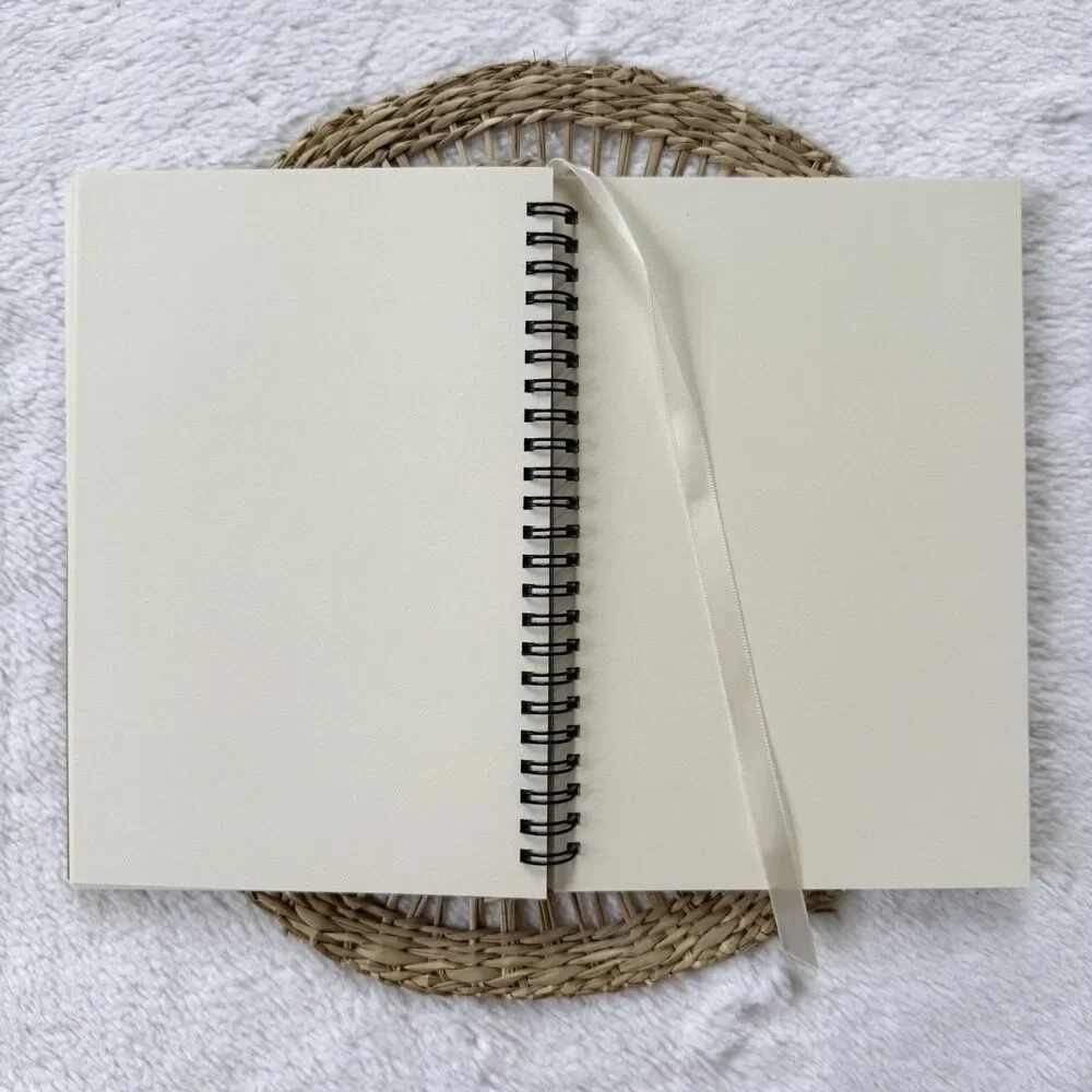 Handmade Lamb Siblings Photo Notebook W/Bookmark A5 Unlined 60 Sheets 120 Pages